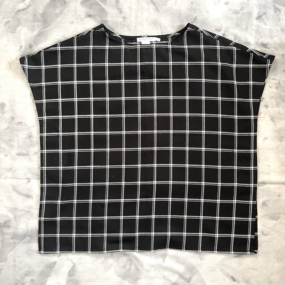 Pendleton Windowpane Virgin Wool Poncho - image 1